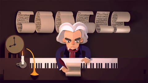 Doodle de Google sobre Beethoven: el puzle musical