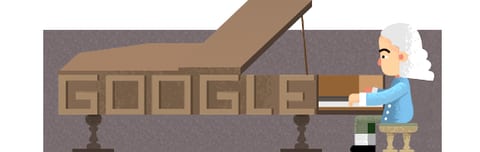 Doodle de Google sobre Cristofori: piano y forte