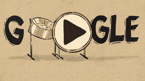 Doodle de Google dedicado a El steelpan
