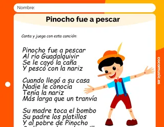 Canción Pinocho fue a pescar