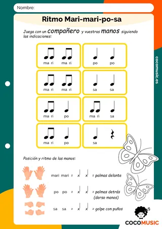Ficha música Mari Mari Posa