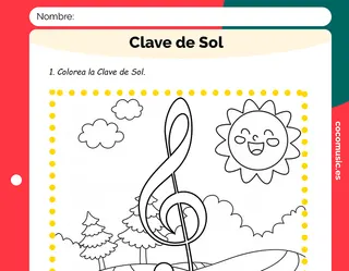 Ejercicio Clave de Sol imprimir