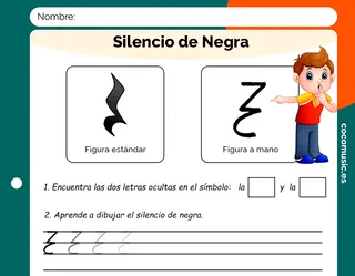 Ficha música Silencio de Negra imprimir