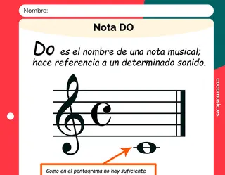 Ficha música Nota Do imprimir