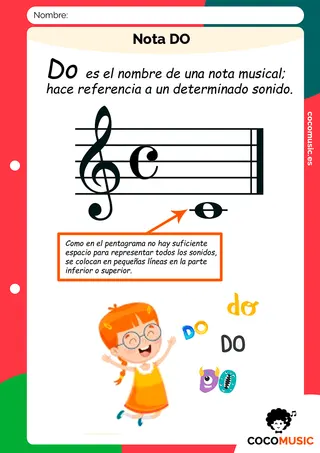 Ficha música Nota Do imprimir
