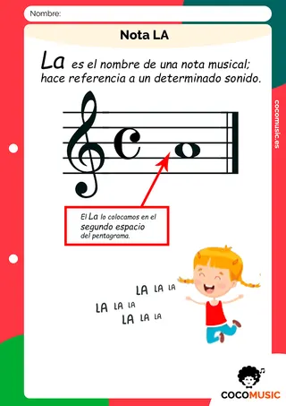 Ficha música Nota La imprimir