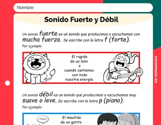 Ficha Sonido Fuerte y Débil