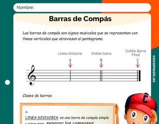 Ejercicio música Barras de compás
