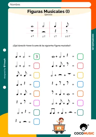 Ejercicio Figuras Musicales Imprimir