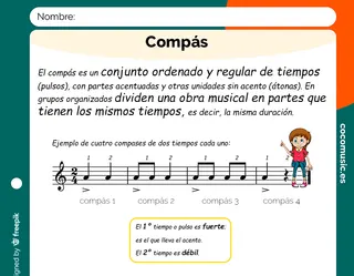 Ficha música Compás imprimir