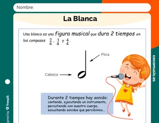 La Blanca Ficha de Música Imprimir