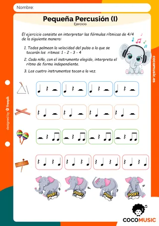Instrumentos de Pequeña Percusión Ejercicio Básico