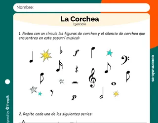 Ejercicio La Corchea para imprimir
