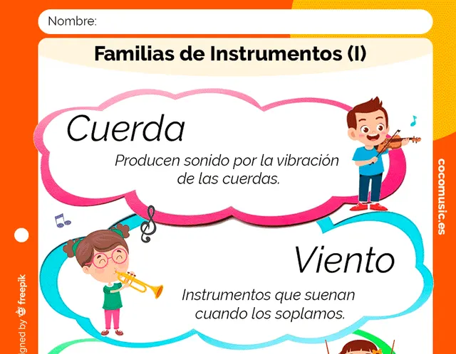 Familias de Instrumentos Ficha primaria