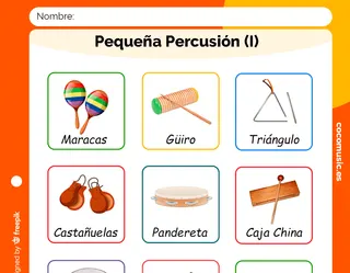 Pequeña Percusión Ficha música