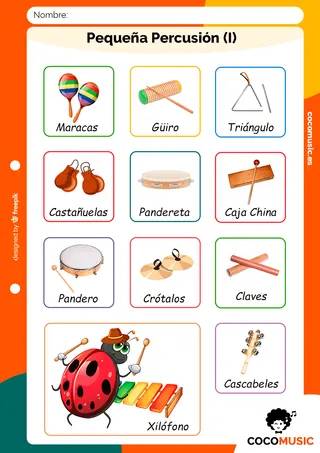 Pequeña Percusión Ficha música