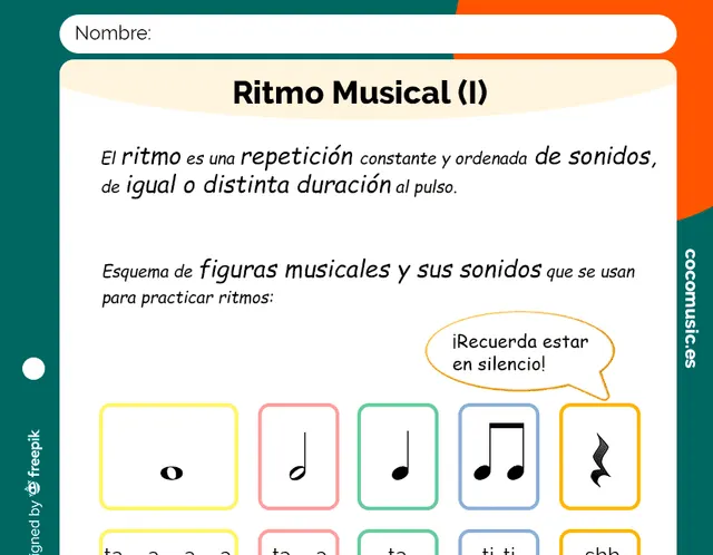 Ficha Ritmo Musical imprimir