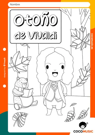 Ficha para Colorear el Otoño de Vivaldi