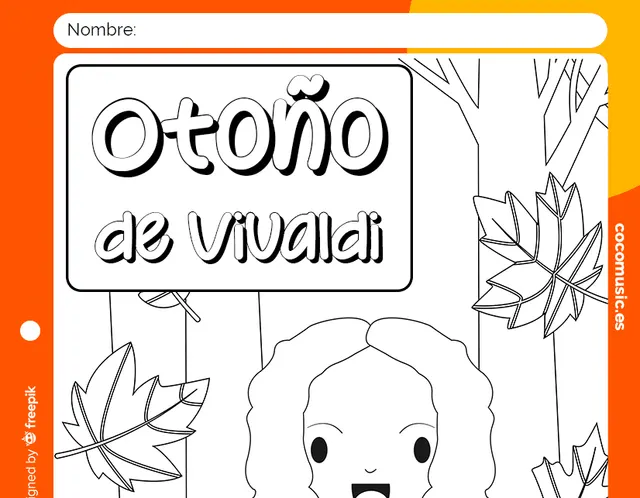 Ficha para Colorear el Otoño de Vivaldi