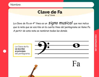 Ejercicio Clave de Fa niños