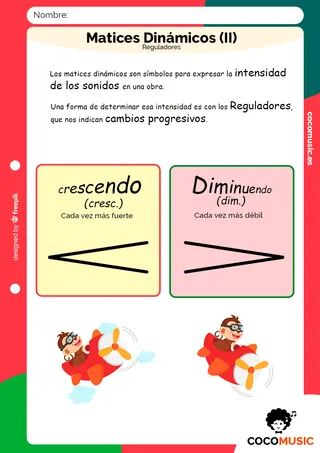 ficha Matices Dinámicos niños