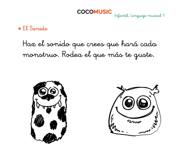 Ficha para niños - El Sonido - cuadernillo 06