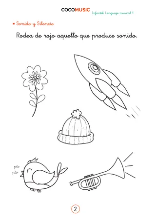 Ficha Sonido y Silencio - cuadernillo infantil