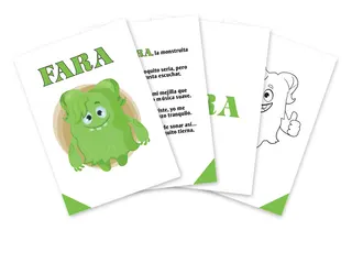 Fara y la nota FA: ficha de música de Infantil con cuento y dibujo para colorear