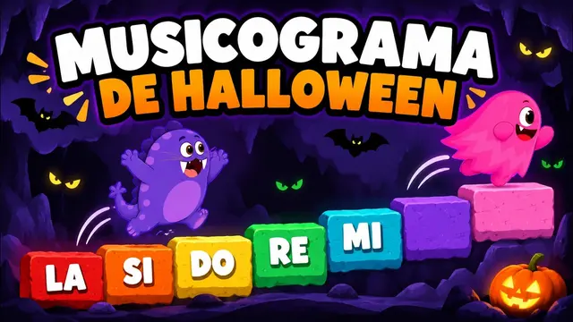 Carátula del vídeo: Musicograma de Halloween 🎃 En la gruta del rey de la montaña · Boomwhackers
