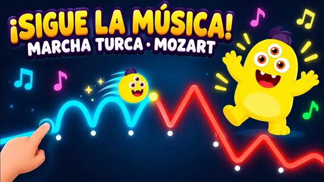 Carátula del vídeo: Sigue la música con el dedo 👆 Mozart, Rondo alla turca (marcha turca) | Musicograma