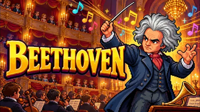 Carátula del vídeo: Biografía de Beethoven para niños 🎹 El genio que compuso sin oír
